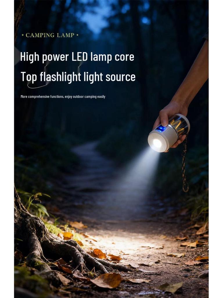 Rechargeable LED Camping Light with Adjustable Three-Color Modes and Long Battery Life.