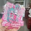 2Pcs Kawaii Miku Anime Peripherals Acrylic Standing Sign Ornament Originality Personality Acrylic Bracket Fans Collect Gifts