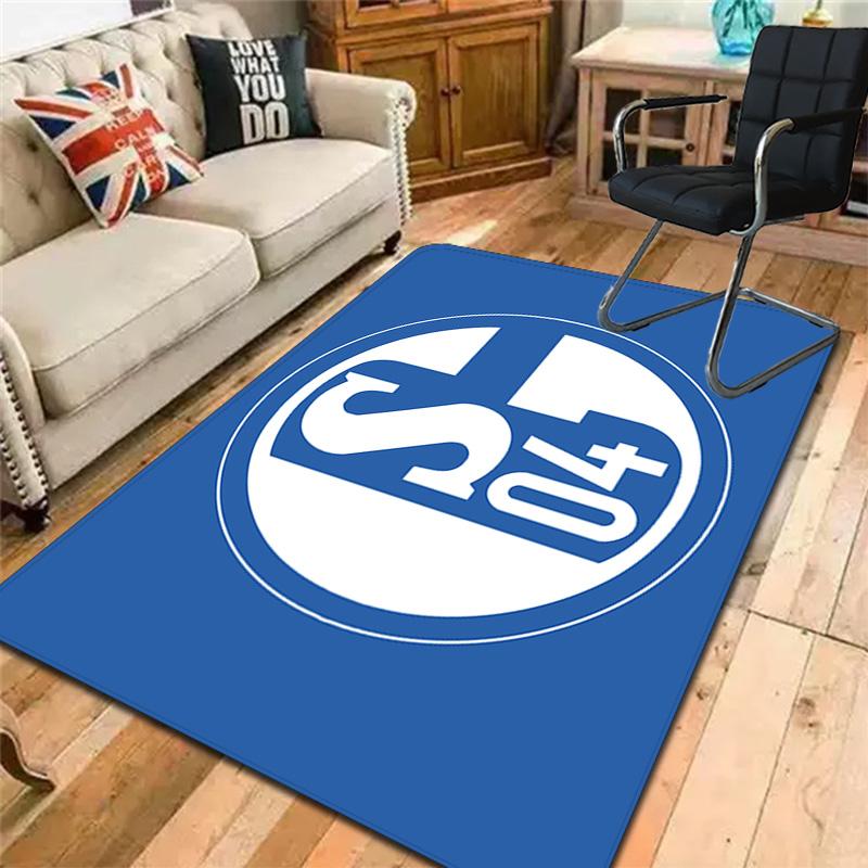 Schalke 04 Pattern Rug Floor Mat for Living Room or Bedroom Soft and Comfortable Carpet a Gift for Birthday and Holiday.