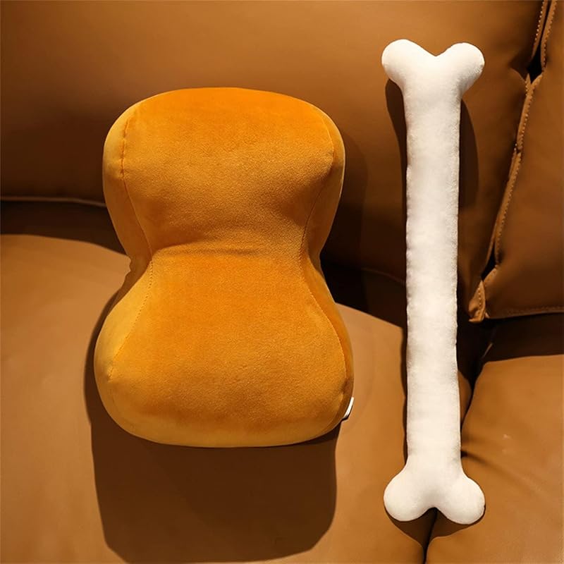 Plush Toy, Bone-in Manga Meat, Cuddly Sleeping Pillow, Gift, Toy, Plush Pillow, Cute, Comfortable, Huggable Pillow, Birthday Present, Multifunctional,