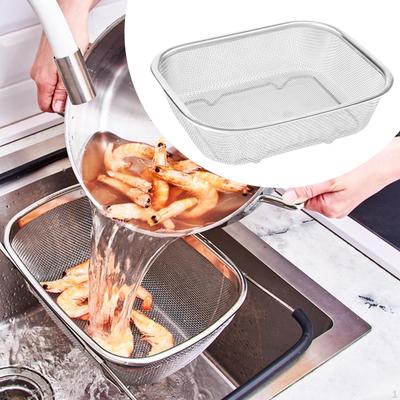 Fry Basket Kitchen Cooking Strainer Colander Food Tool Oil Draining Rack Frying