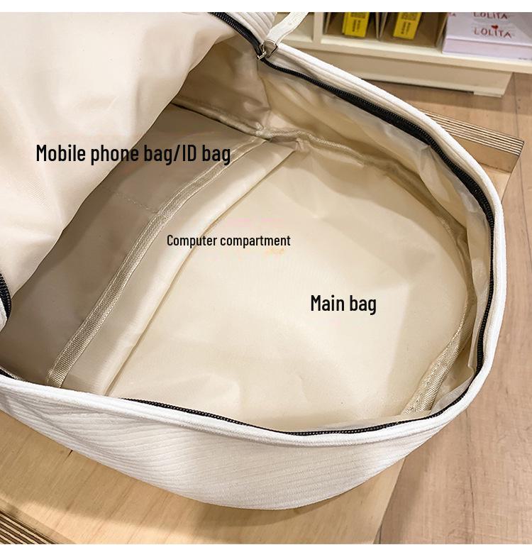 Japoński plecak szkolny z kokardą - stylowy plecak dla uczniów szkół średnich i wyższych