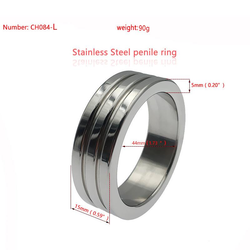 Stainless Steel Penis Ring Lock Essence Widened Weight-Bearing Sex Toys Alternative Passion Sex Tools Adult Toys Binding Set