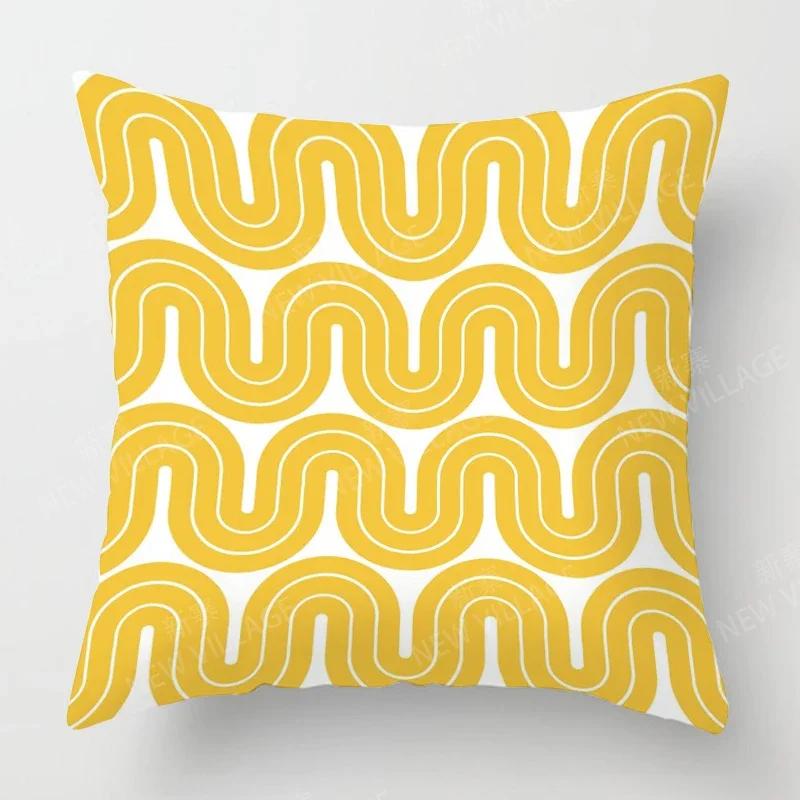 Nordic Fall Home Decor Autumn Throw Pillow Case Sofa Cushion Cover Modern  Geometry