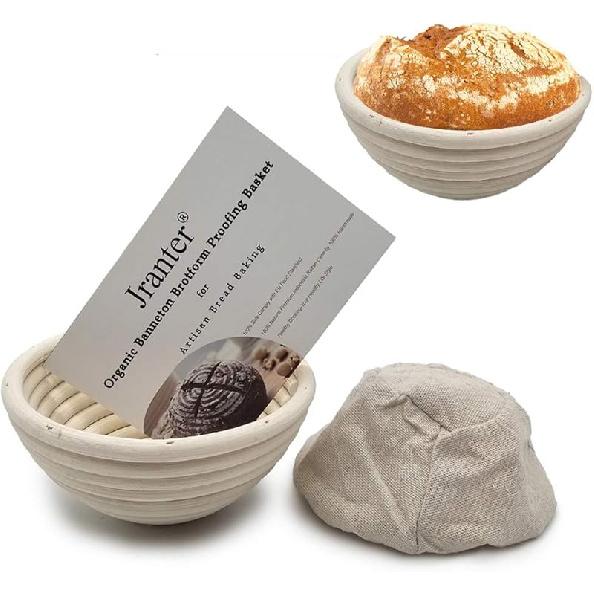 7 inch Banneton Proofing basket set of 2 - Proofing Bowls for Sourdough Bread Organic Bread Baskets for Professional Bread Baking round 5in 2 pack