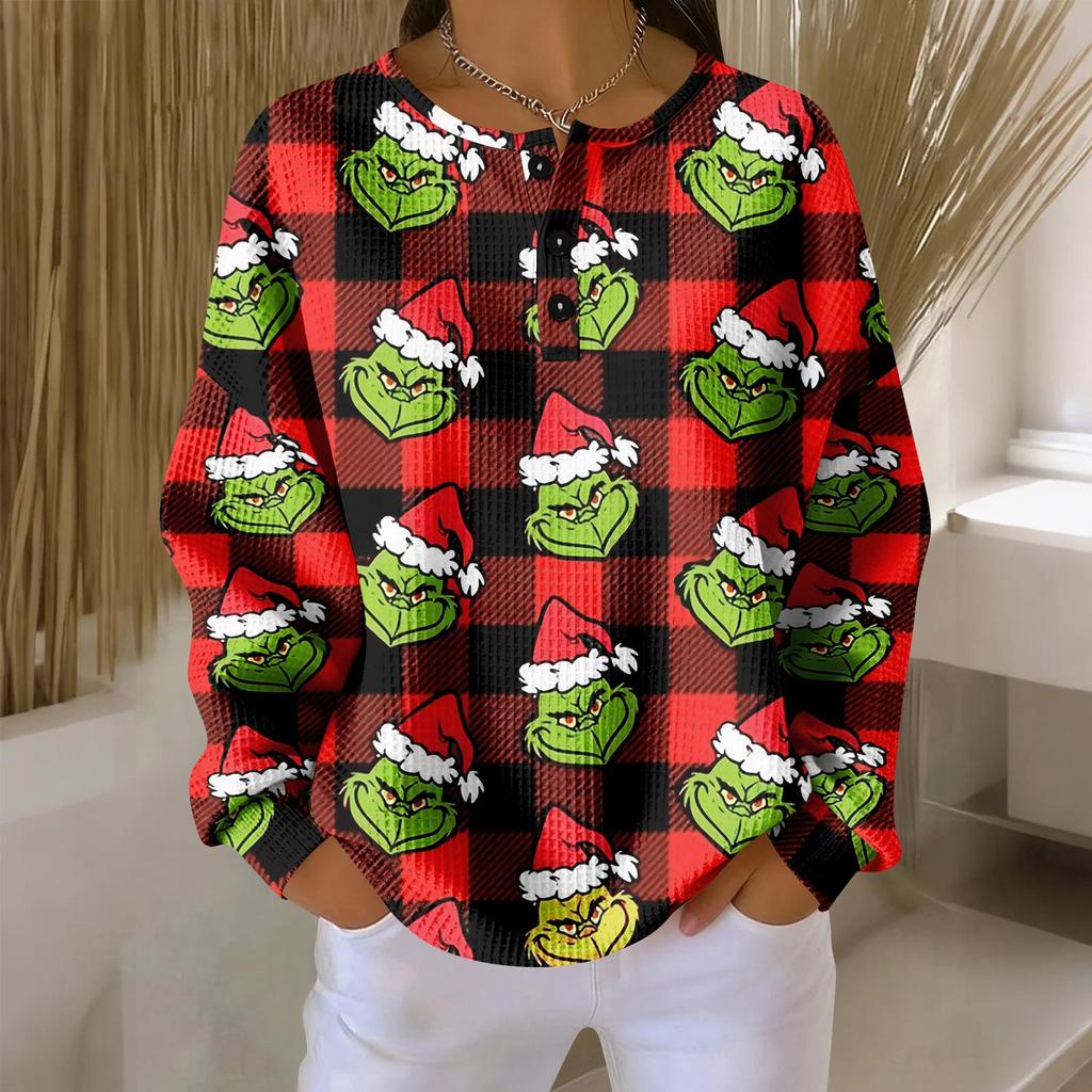 Women's Casual Shirts Long Sleeve Tops Button Up V Neck Loose Knit Fall Favorites For Women