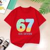 Kids Ice Cream SIX SEVEN Number 67 Graphic TShirt Soft Cotton Cute Wear for Boys  Girlsdf0111