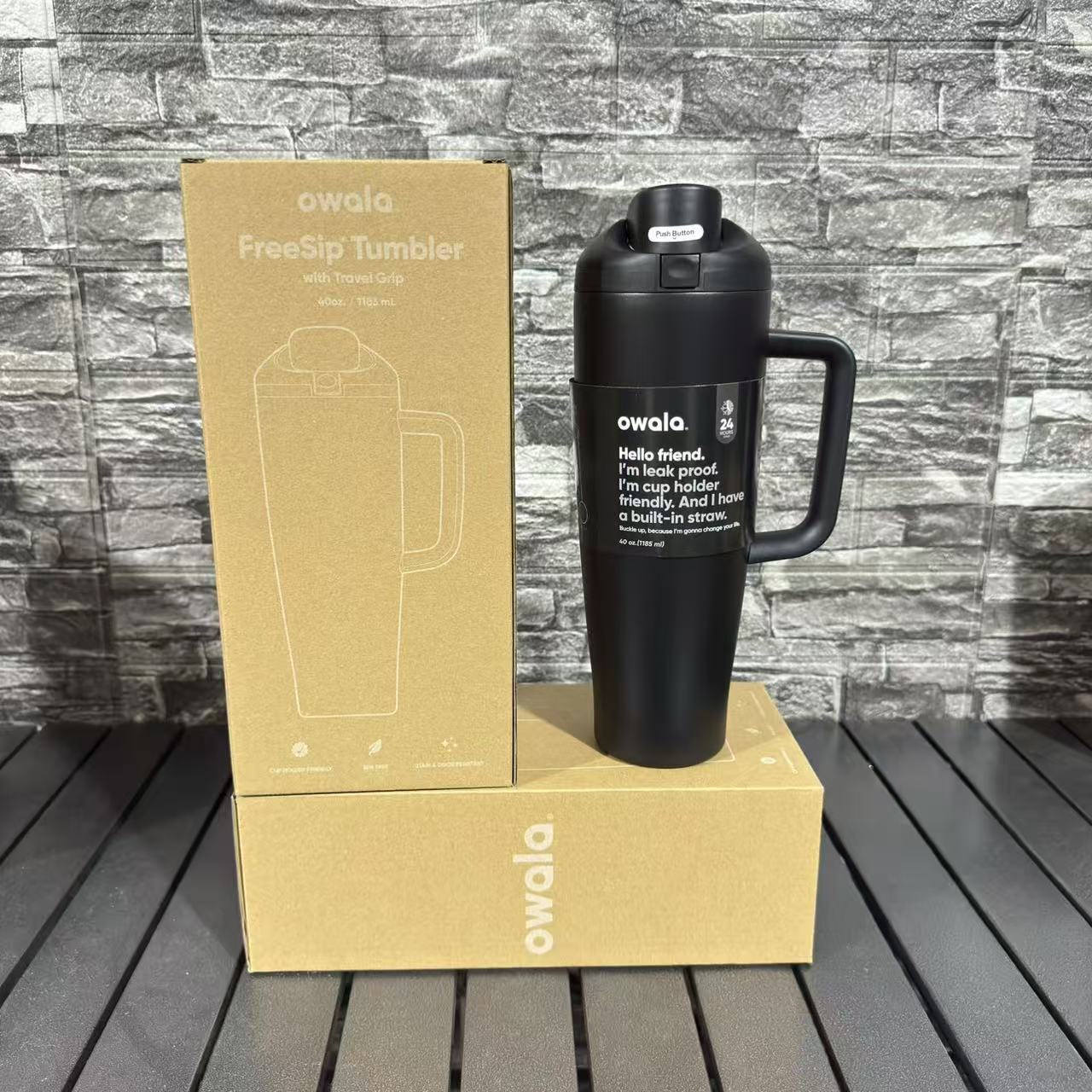 

Owala same vacuum 304 stainless steel thermos cup outdoor portable straw sports water cup with handle large capacity new handle 40oz