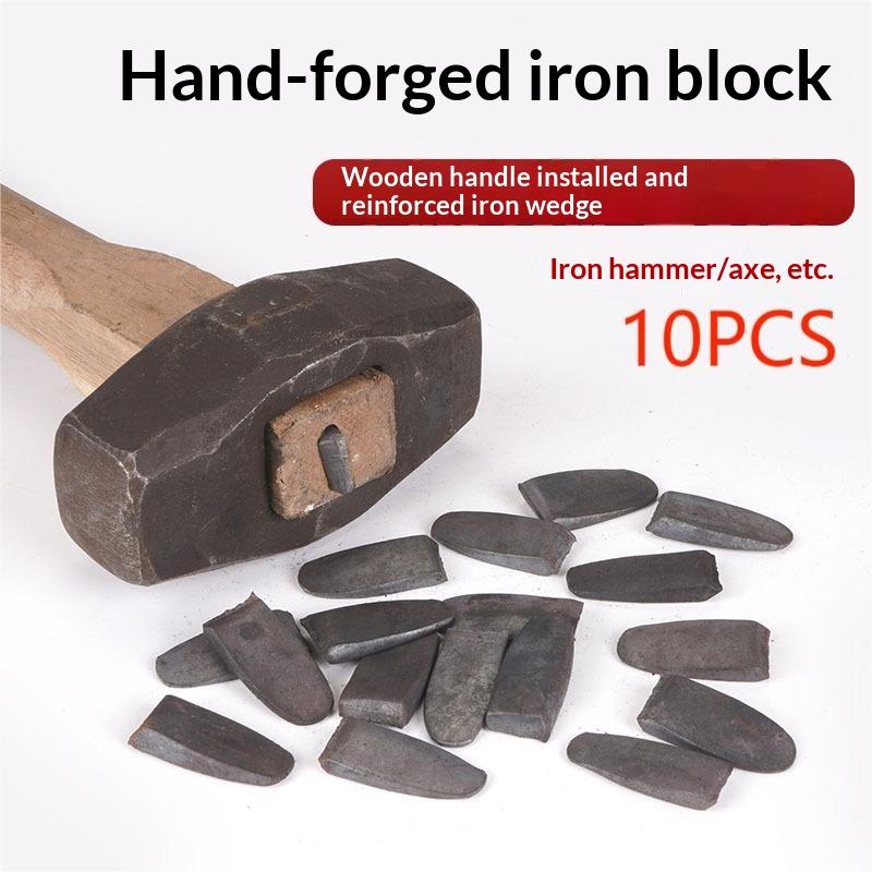 10Pcs Heavy Duty Iron Pad Forged Wedge For Ax Hammer Handle Fixing Farm Tool Hardware Accessory