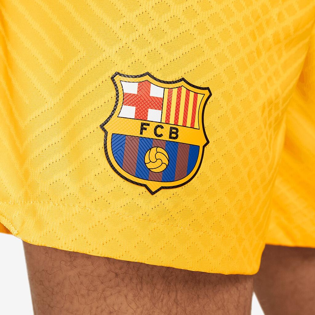 Nike F.C. Barcelona 2023/24 Match Fourth Moisture Wicking Comfortable Soccer Pants Men pants Yellow DR5078-728