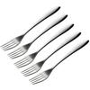 Oaks TSUBAME Japanese-Made Forks, Small Size, Comfortable To the Touch, 5-Piece Set, TE3 Silver, Width 2.3cm X Length 17.5cm