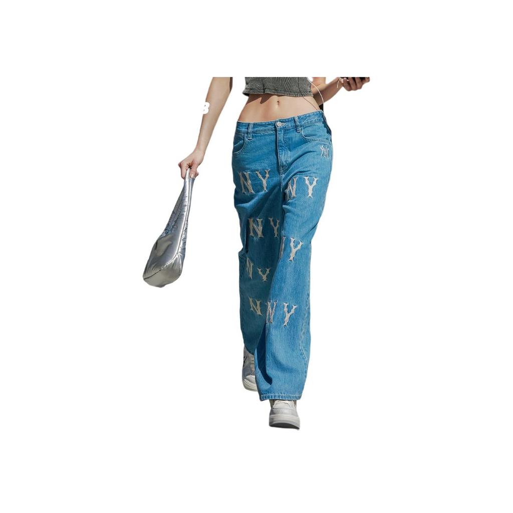 New MLB New York Yankees SS24 Jeans Women's Light Blue 3FDPB0241-50BLL