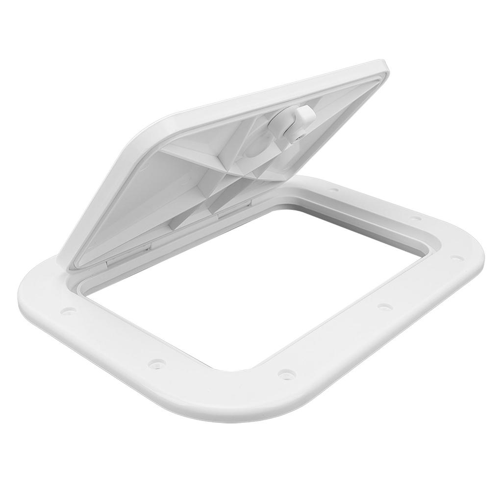 Boat Deck Access Hatch with Lid ABS Anti Aging Impact Proof Compartment Door for RV Trailer Yacht Camper White