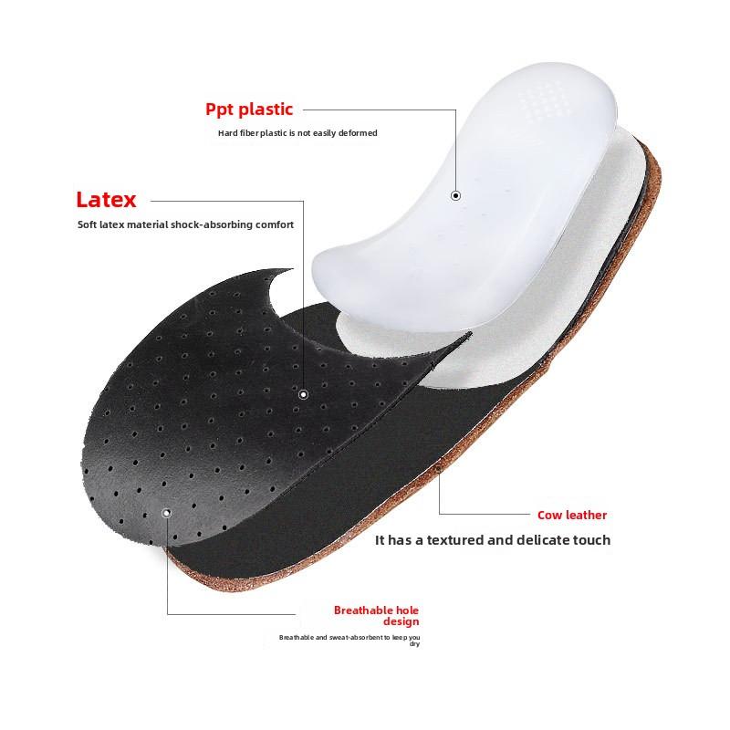 Leather Childrens Arch Insole Flat Foot XO Leg Support Orthopedic Pad Shock Absorbing Breathable Full Foot Pad