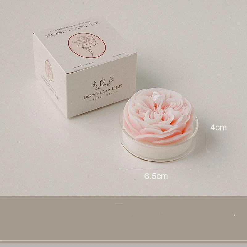 Scented Rose Blossom Candles, Soy Wax, Smokeless Aromatherapy Candles—Birthday, Proposal, and Anniversary Gifts
