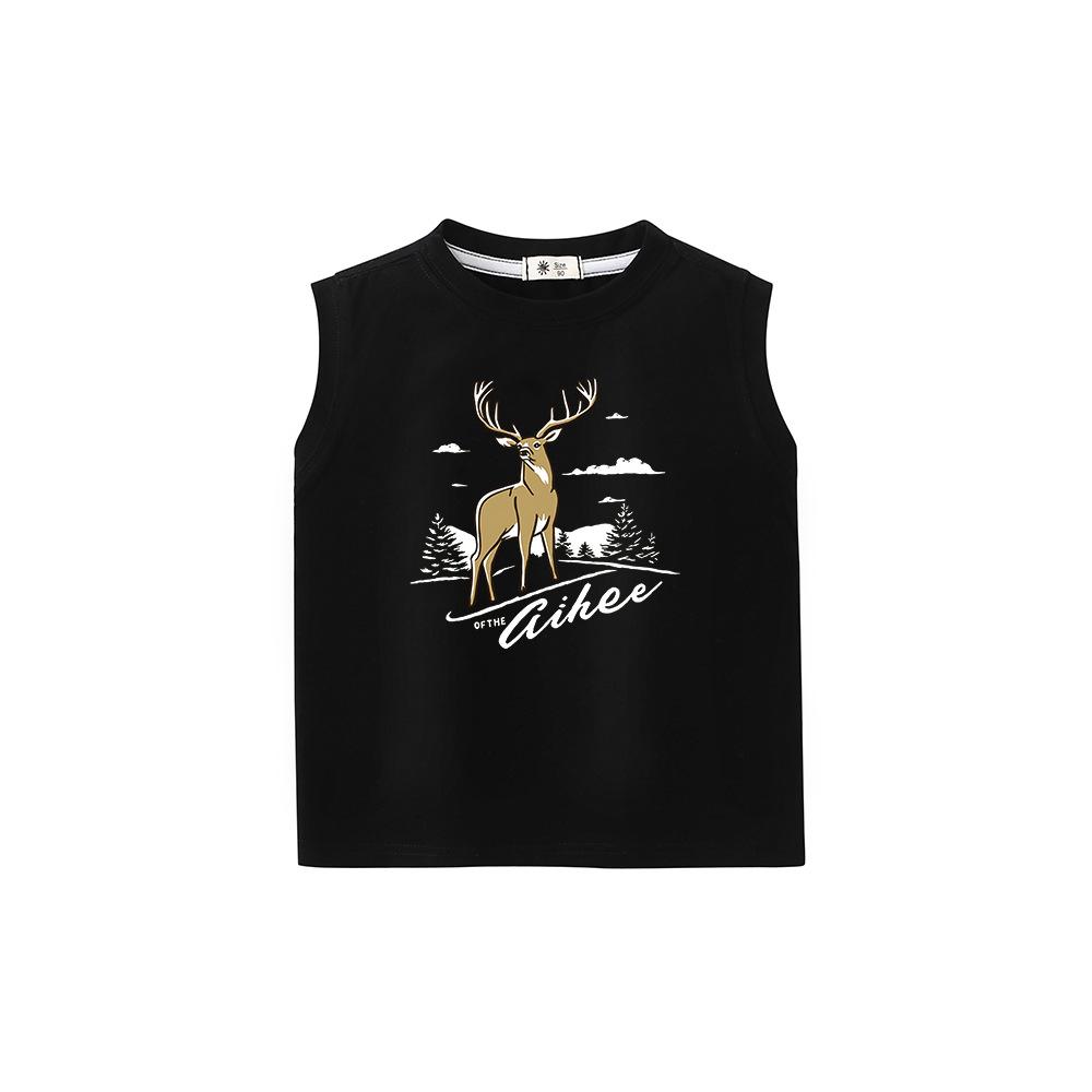 

Майка без рукавов из хлопка для мальчиков - Мягкая, Легкая, Модная и Красивая летняя одежда 130cm