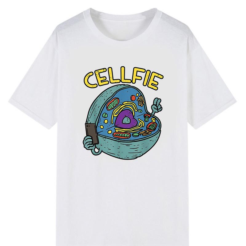 

Cell Fie Funny Science Biology Teacher TShirt Novelty Funn Graphic T Shirts Women Men O-neck Casual Short-sleev Tops Ropa Hombre 3XL