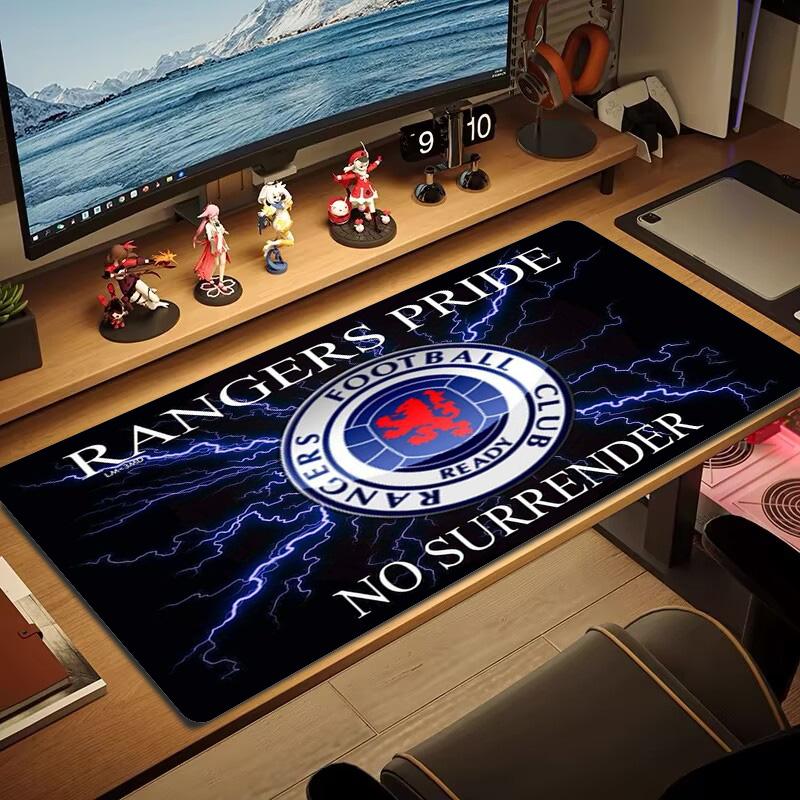 Rangers Fc Logo Color Mouse Pad Large Gaming Table Cushion Non-slip Laptop Tablet Big Mousepad XXL Mat Mini PC Playmat With Lock Edge