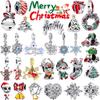 Christmas Copper Charm Bead Charms Santa Claus Reindeer Christmas Tree Snowman Elk Bead Compatible With Authentic Bracelets Necklaces Jewellery