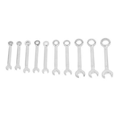 10PCS 72 Tooth Ratchet Wrench 15 Degree Open Double Head Combination Spanner Set 4?11mm