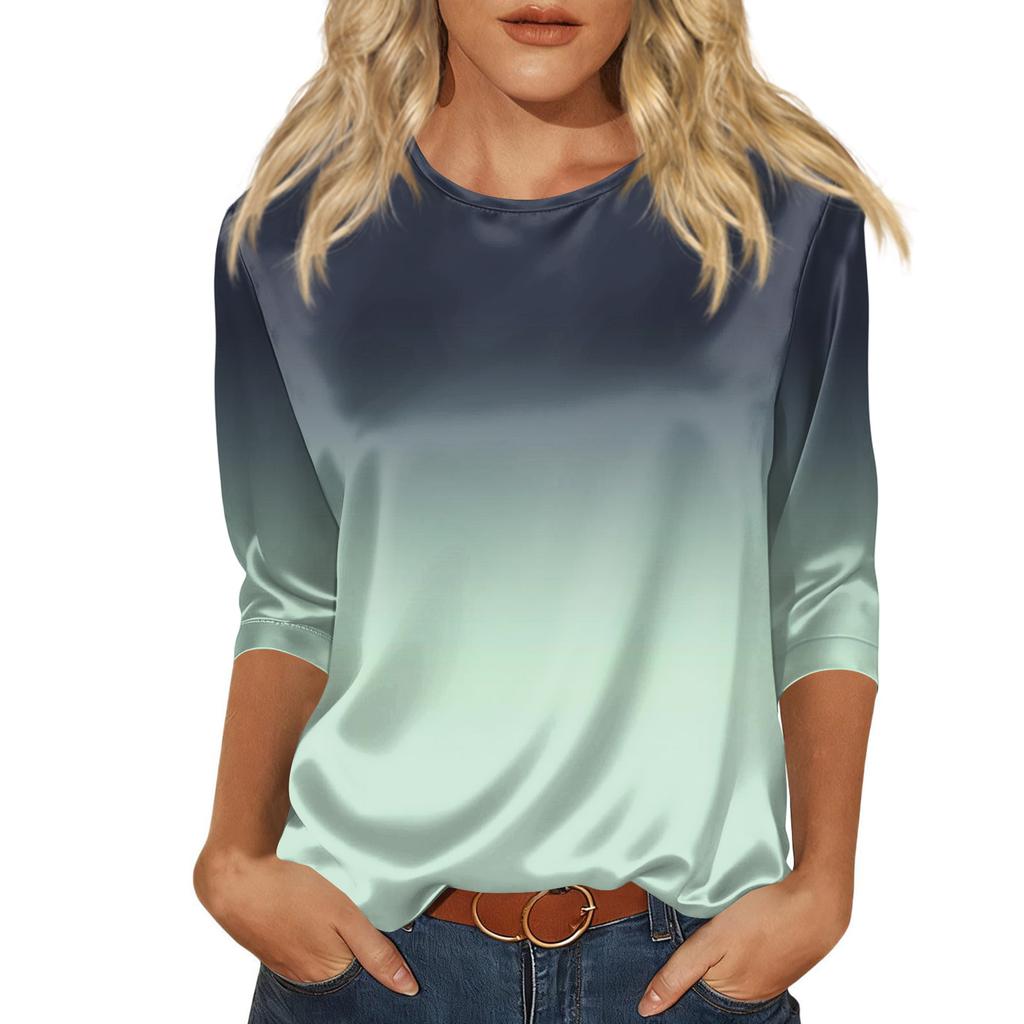 Blouse For Women Dressy 3/4 Long Sleeve Shirts Business Casual Outfit Tops