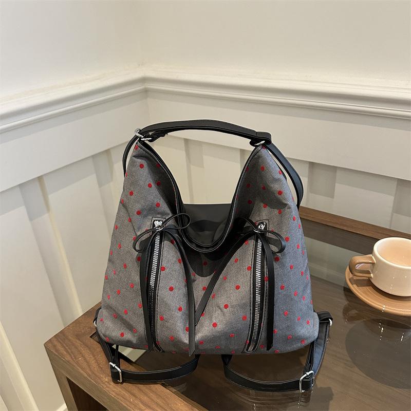 Casual Shoulder Bag Texture Personalized Double Back Class Large-capacity Bag Women's 2025 New Simple Commuter Tote Bag