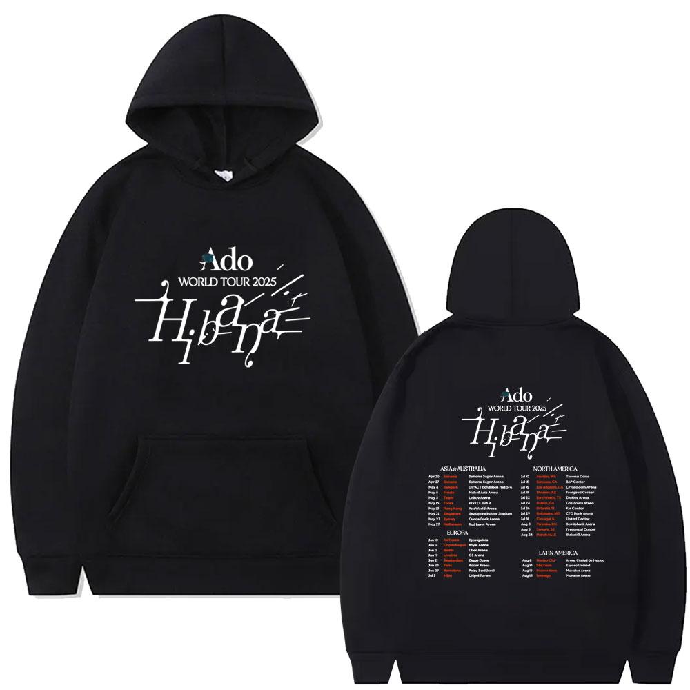 Ado Welttour Hibana Doppelseitiger Druck Hoodie Herren Damen Mode Japanischer Stil Kapuzen Trainingsanzug Männlich Vintage