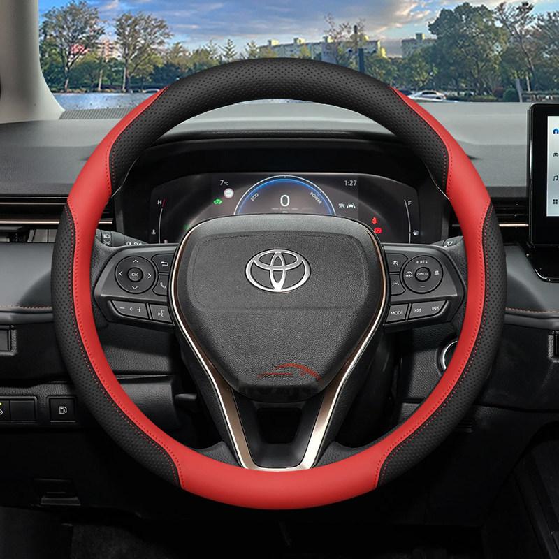 Leather Car Steering Wheel Cover for Toyota Prius Camry Corolla Avanza Aygo X CHR RAV4 Yaris Cross 2024 2025 2026 Accessories