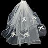 Girls Bowknot Bridal Veil for Girls Studded Bows Bridal Veil Detail for Evening Dinner Dress Stylish Outfits