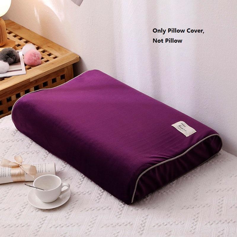 Contour Memory Foam Pillow Case Soft Velvet Pillowcase Neck Latex Pillow Cover Cushion Protector Home Decor 30x50cm 40x60cm