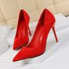 TWBEB Shoes 2026 New Women Pumps Suede High Heels Shoe Fashion Office Shoes Stiletto Party Shoes Female Comfort Women Heels