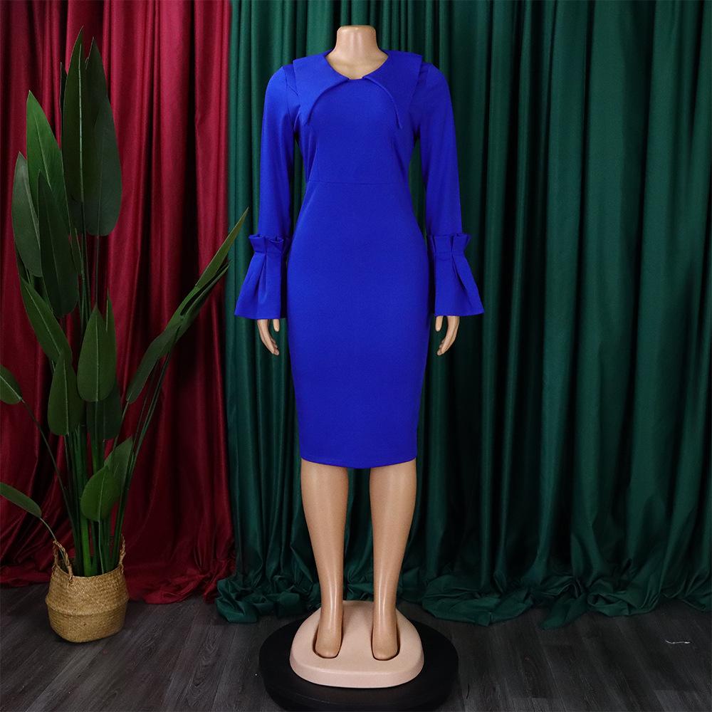 Plus Size Women's Bodycon Pencil Skirt Dress - African Fashion Temperament