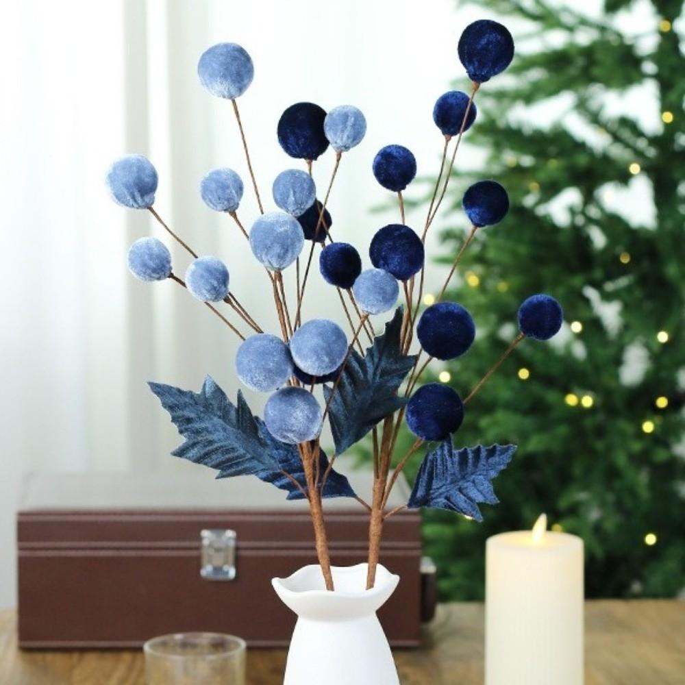 New Velvet Christmas Ball Branches Multicolored Handmade Xmas Decorations Party Supplies DIY Christmas Table Centerpieces