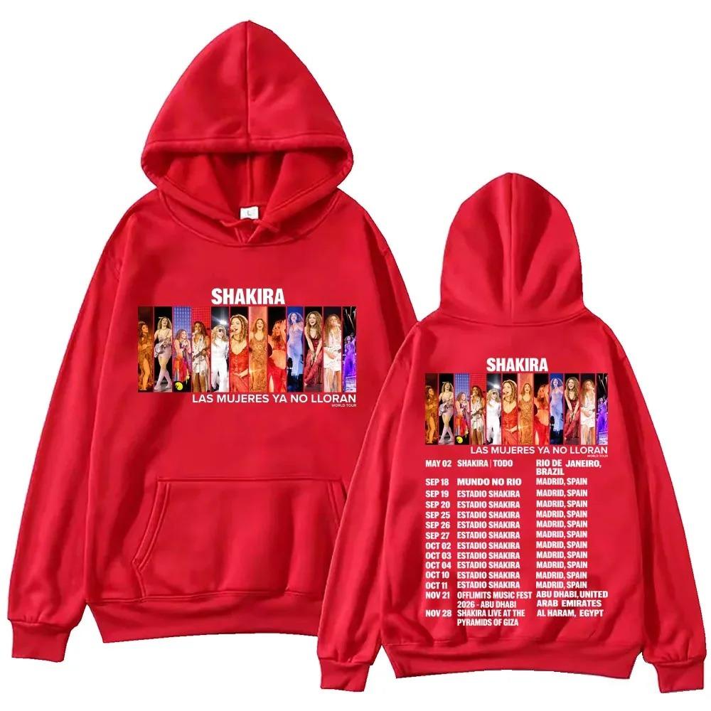 Shakira Las Mujeres Ya No Lloran World Tour 2026 Hoodie Man Woman Harajuku Long Sleeve Pullover Tops Hip Hop Streetwear Oversized