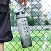 1 Stück 1000 ml Farbverlauf Sport-Wasserflasche Auslaufsicher Tragbarer Fitnesskrug Mit Strohhalm Für Fitnessstudio Outdoor Strand Reisen