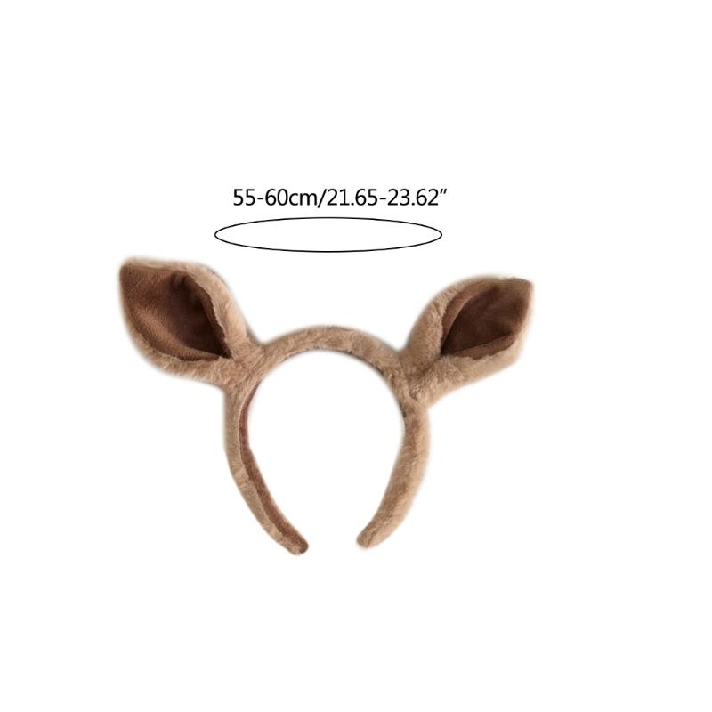 Animal Ear Hairband Party Headband Cosplay Costume Comic Shows Plush Headband Masked Ball Hairpiece Clothing Accessories