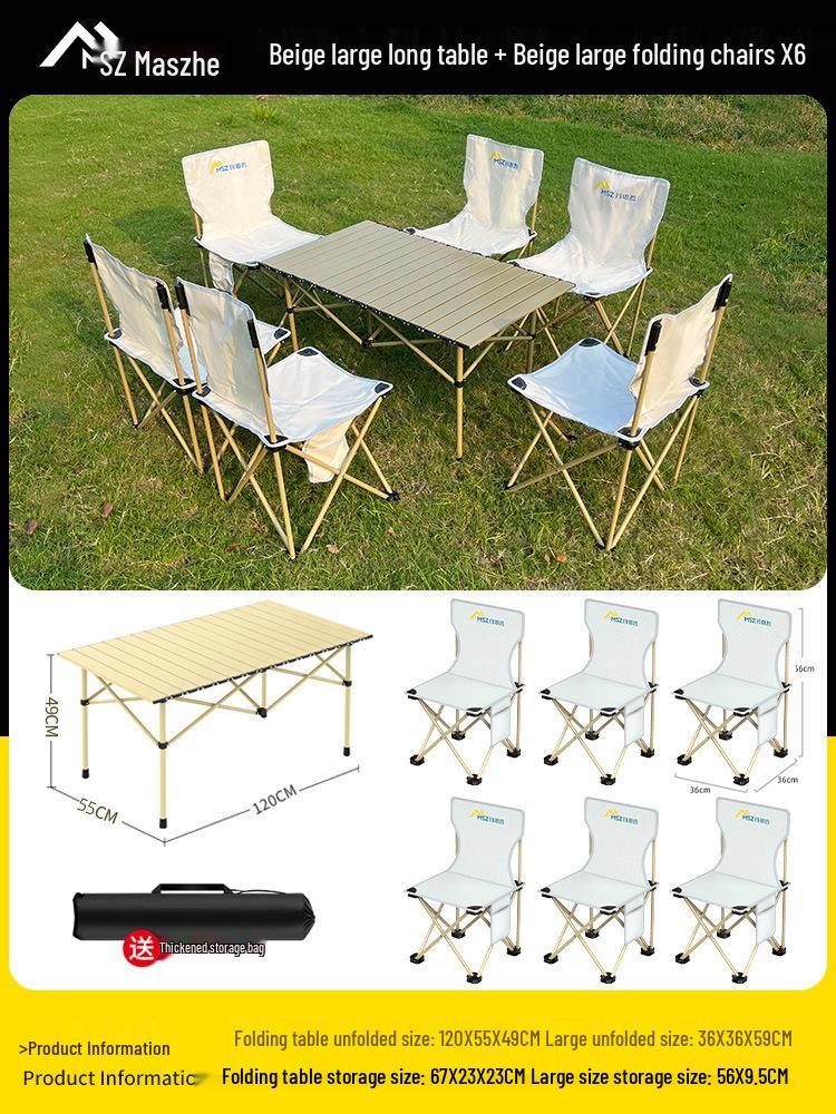 Portable Folding Picnic Table & Chair Set for Camping & Barbecue