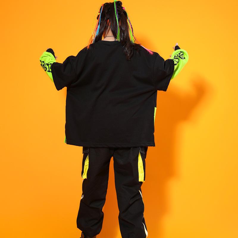 June 1st Kids Street Dance Costume - Boys' Hip Hop Drum Kit Outfit & Girls' Jazz Dance Outfit Trendy Performance Wear.