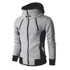2026 Zipper Men Jackets Autumn Winter Casual Fleece Coats Bomber Jacket Scarf Collar Fashion Hooded Male Outwear Slim Fit Hoody