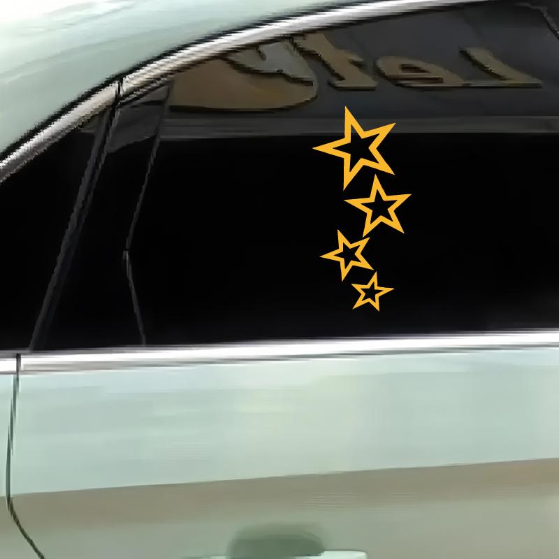 Four-Star Tail Spray Decals And Bumper Creativeandfunny Stickers For Cartoon Fansandloverhigh Quality For Car Trucks Motorcycles