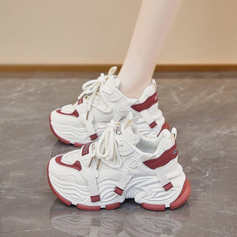 Chunky Dad Shoes for Women New Release Height Increasing Casual Sporty Sneakers Thick Sole Versatile Athleisure Footwear