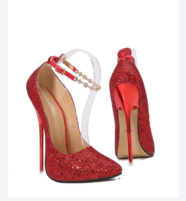 Nowość 16cm Metalowe Szpilki Seksowne Damskie Czółenka Fetysz Modelka Impreza Fabrycznie Dostosowane Unisex Męskie Buty Crossdresser