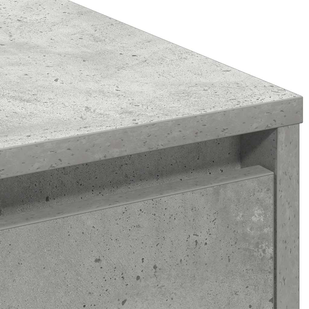 LED Sideboard in Concrete Grey 71 x 34.5 x 75 cm Particleboard