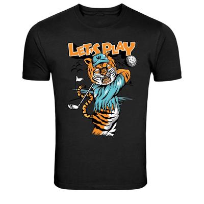 Lets Play Tiger Golfer Funny Golf Sports Graphic Unisex T-Shirt