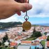 Personalized Engraved Brass Compass Keychain Custom Nautical Keyring Fathers Day Gift Corporate Gift Vintage Style Key Chain
