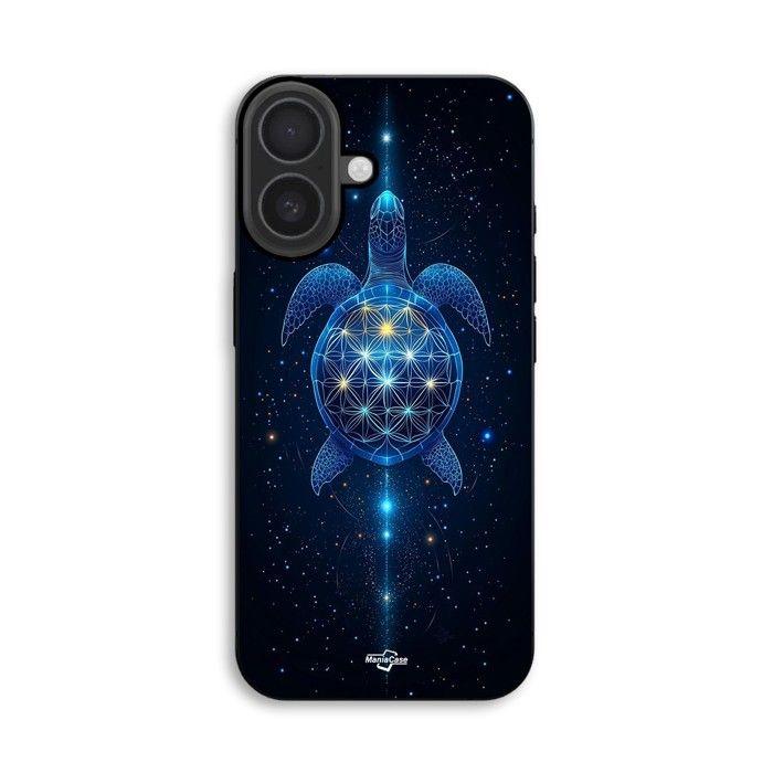 Hülle Für iPhone 18 Kosmische Schildkröte Heilige Blume des Lebens Maniacase schwarz