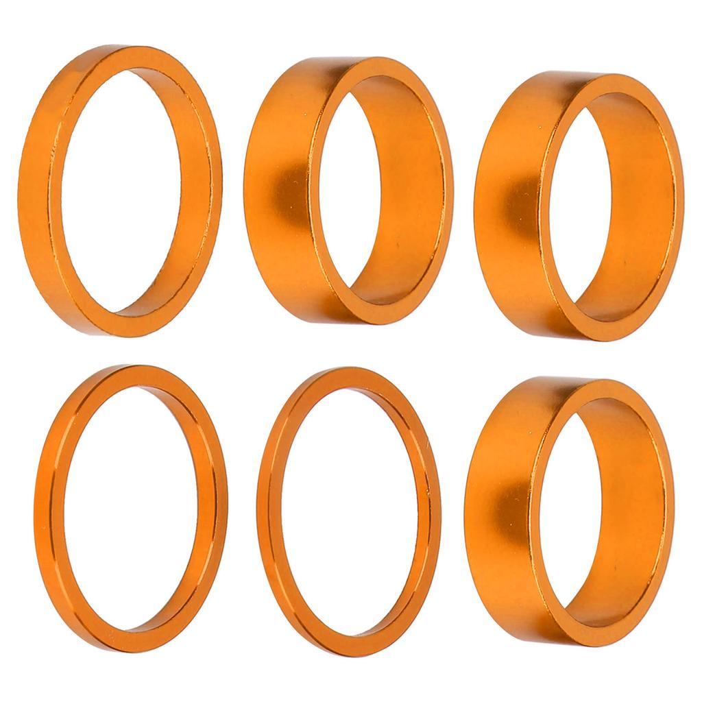 6Pcs Headset Spacer Aluminium Alloy Bike Handlebar Stem Spacers for Mountain Bike