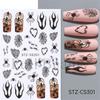 New Nail Art Stickers Halloween Cartoon Scar Pumpkin Bat Spider Web Adhesive Nail Sticker