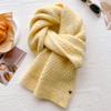 Knitted scarf with wool thread for women's autumn and winter gray thickened long male student couple scarf shawl