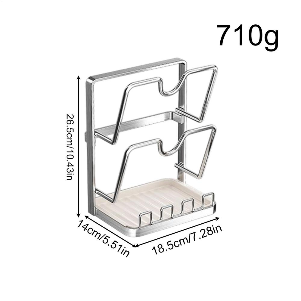 Pan Lid Organizer Stainless Steel Multi Layer Kitchen Storage Rack for Pot Cover Cutting Board Plate Cabinet Countertop 3490₽